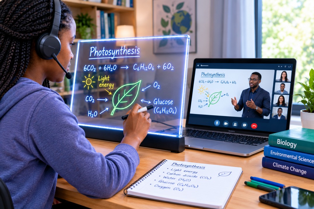 Busitema University Lightboard for Enhanced Online Learning of Stem Courses